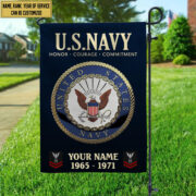 US Navy Flag VPVC112202, Custom Name, Rank, Year, Gift For Navy Veteran, American Flag, Patriotic Flag, Garden Flag, House Flag - Image 4