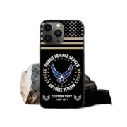 Premium Custom USAF Phone Case VPVC507404, Gifts For Air Force Veteran, Best Gifts On Father's Day, Armed Forces Day, Independence Day, Veterans Day.
