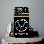 Premium Custom USAF Phone Case VPVC507404, Gifts For Air Force Veteran, Best Gifts On Father's Day, Armed Forces Day, Independence Day, Veterans Day.