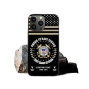 Premium Custom USCG Phone Case VPVC507405, Gifts For Coast Guard Veteran, Best Gifts On Father's Day, Armed Forces Day, Independence Day, Veterans Day.