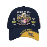 Premium US Navy Cap VPVC014707, Custom Name, Rank, Year, Gifts For Navy Veteran, Best Gifts On Father's Day, Armed Forces Day, Independence Day, Veterans Day.