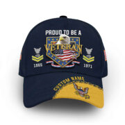 Premium US Navy Cap VPVC014707, Custom Name, Rank, Year, Gifts For Navy Veteran, Best Gifts On Father's Day, Armed Forces Day, Independence Day, Veterans Day.