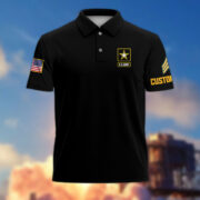 Unique Custom Name, Rank, Year US Army Polo Shirt VPVC215101, Gifts For Army Veteran, Best Gifts On Father's Day, Independence Day, Veterans Day. - Image 2