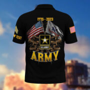 Unique Custom Name, Rank, Year US Army Polo Shirt VPVC215101, Gifts For Army Veteran, Best Gifts On Father's Day, Independence Day, Veterans Day. - Image 3
