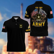 Unique Custom Name, Rank, Year US Army Polo Shirt VPVC215101, Gifts For Army Veteran, Best Gifts On Father's Day, Independence Day, Veterans Day.