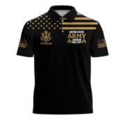 Unique Custom Name, Rank, Year US Army Polo Shirt VPVC215501, Gifts For Army Veteran, Best Gifts On Father's Day, Independence Day, Veterans Day.