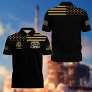 Unique Custom Name, Rank, Year US Army Polo Shirt VPVC215501, Gifts For Army Veteran, Best Gifts On Father's Day, Independence Day, Veterans Day. - Image 3