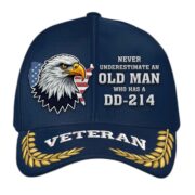 Premium US Veterans Embroidered Baseball Hats VPVC305602, Gifts For Veterans On Father's Day, Armed Forces Day, Independence Day, Veterans Day. - Image 2