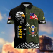 Premium Custom US Military Polo Shirt BPVC170411, Gifts For US Veterans, For Active Duty, For US Soldier - Image 2