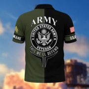Premium Custom US Military Polo Shirt BPVC170411, Gifts For US Veterans, For Active Duty, For US Soldier - Image 3