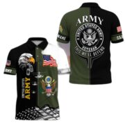 Premium Custom US Military Polo Shirt BPVC170411, Gifts For US Veterans, For Active Duty, For US Soldier - Image 4