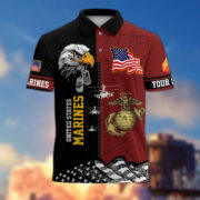 Premium Custom US Military Polo Shirt BPVC170411, Gifts For US Veterans, For Active Duty, For US Soldier - Image 17