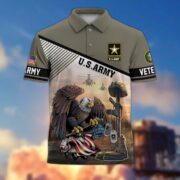 Premium US Veterans Polo Shirt BPHN100412, Gifts For US Veterans, Gifts On Memorial Day, Father's Day, Armed Forces Day, Veterans Day. - Image 2