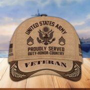 Premium US Veterans Baseball Hats BPVC230401, Custom Name, Rank, Gifts For US Veterans On Father's Day, Armed Forces Day, Independence Day, Veterans Day. - Image 2