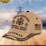 Premium US Veterans Baseball Hats BPVC230401, Custom Name, Rank, Gifts For US Veterans On Father's Day, Armed Forces Day, Independence Day, Veterans Day. - Image 4