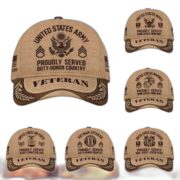 Premium US Veterans Baseball Hats BPVC230401, Custom Name, Rank, Gifts For US Veterans On Father's Day, Armed Forces Day, Independence Day, Veterans Day.