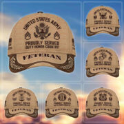 Premium US Veterans Baseball Hats BPVC230401, Custom Name, Rank, Gifts For US Veterans On Father's Day, Armed Forces Day, Independence Day, Veterans Day.