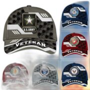 Premium US Veterans Baseball Hats BPHN220411, Gifts For US Veterans On Father's Day, Armed Forces Day, Independence Day, Veterans Day.