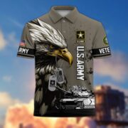 Premium US Veterans Polo Shirt BPHN230412, Gifts For US Veterans, Gifts On Memorial Day, Father's Day, Armed Forces Day, Veterans Day. - Image 2