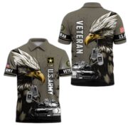 Premium US Veterans Polo Shirt BPHN230412, Gifts For US Veterans, Gifts On Memorial Day, Father's Day, Armed Forces Day, Veterans Day. - Image 4
