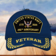 Premium 250th Anniversary For Navy Hat BPVC060515, Gifts For US Navy Veteran