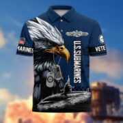 Premium US Navy Submarine Polo Shirt BPVC150511, Gifts For US Veteran