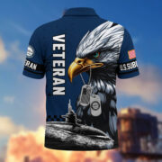 Premium US Navy Submarine Polo Shirt BPVC150511, Gifts For US Veteran - Image 2