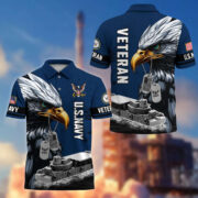 Premium US Navy Polo Shirt BPVC200511, Gifts For US Veteran, Vietnam Veteran - Image 3