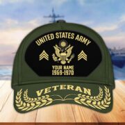 Premium US Veterans Baseball Hats BPHN080512, Custom Name, Rank, Year, Gifts For US Veterans On Father's Day, Armed Forces Day, Independence Day, Veterans Day. - Image 2