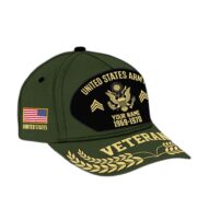 Premium US Veterans Baseball Hats BPHN080512, Custom Name, Rank, Year, Gifts For US Veterans On Father's Day, Armed Forces Day, Independence Day, Veterans Day. - Image 3