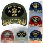 Premium US Veterans Baseball Hats BPHN080512, Custom Name, Rank, Year, Gifts For US Veterans On Father's Day, Armed Forces Day, Independence Day, Veterans Day.
