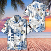 Unique Custom Name, Rank, US Navy Hawaiian Shirt VPVC406202, Gifts For Navy Veteran, Best Gifts On Father's Day, Independence Day, Veterans Day. - Image 3