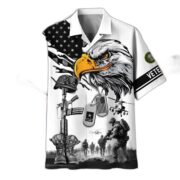 Premium US Veterans Hawaiian Shirt BPHN160611, Gifts For US Veterans, Gifts On Armed Forces Day, Independence Day, Veterans Day. - Image 2