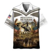 Premium US Veterans Hawaiian Shirt BPHN120611, Gifts For US Veterans, Gifts On Independence Day, Veterans Day. - Image 2