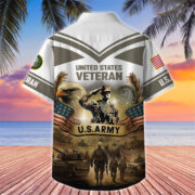 Premium US Veterans Hawaiian Shirt BPHN120611, Gifts For US Veterans, Gifts On Independence Day, Veterans Day. - Image 3