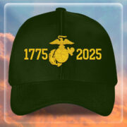 Premium USMC Embroidered Hats VPVC307850, 250th Anniversary Marine Corps Hat, Gifts For Marine Veteran, Gifts On Father's Day, Veterans Day.