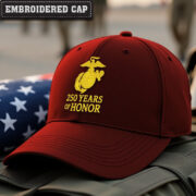 Premium USMC Embroidered Hats VPVC307862, 250th Anniversary Marine Corps Hat, Gifts For Marine Veteran, Gifts On Father's Day, Veterans Day. - Image 2