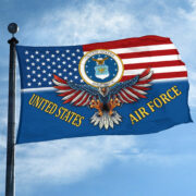 Premium USAF Grommet Flag BPVC300610, Gifts For US Veteran, Best Gifts On Father's Day, Independence Day, Veterans Day.