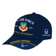 USAF Veteran Cap, Custom Name Rank, Year, Gifts for Air Force Veteran VPVC003904 - Image 3
