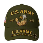 Premium Custom Name, Rank, US Veterans Embroidered Hats CPVC030701, Gift For US Veterans, Gifts On Father's Day, Armed Forces Day, Veterans Day. - Image 2