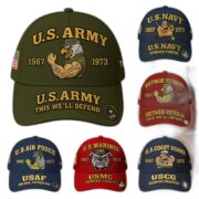 Premium Custom Name, Rank, US Veterans Embroidered Hats CPVC030701, Gift For US Veterans, Gifts On Father's Day, Armed Forces Day, Veterans Day.