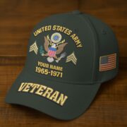 Premium Custom Name, Rank, Year, US Veterans Embroidered Hats BPVC300601, Gift For US Veterans, Gifts On Father's Day, Armed Forces Day, Veterans Day. - Image 3