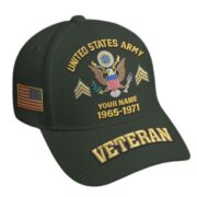 Premium Custom Name, Rank, Year, US Veterans Embroidered Hats BPVC300601, Gift For US Veterans, Gifts On Father's Day, Armed Forces Day, Veterans Day. - Image 2