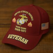 Premium Custom Name, Rank, Year, US Veterans Embroidered Hats BPVC300601, Gift For US Veterans, Gifts On Father's Day, Armed Forces Day, Veterans Day. - Image 11
