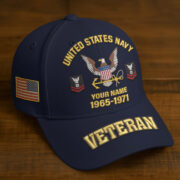 Premium Custom Name, Rank, Year, US Veterans Embroidered Hats BPVC300601, Gift For US Veterans, Gifts On Father's Day, Armed Forces Day, Veterans Day. - Image 6