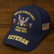 Premium Custom Name, Rank, Year, US Veterans Embroidered Hats BPVC300601, Gift For US Veterans, Gifts On Father's Day, Armed Forces Day, Veterans Day. - Image 7