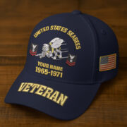 Premium Custom Name, Rank, Year, US Veterans Embroidered Hats BPVC300601, Gift For US Veterans, Gifts On Father's Day, Armed Forces Day, Veterans Day. - Image 9