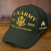 Premium Custom Name, Rank, Embroidered US Veterans Hats CPVC090701, 250th Anniversary, Gift For US Veterans, Veterans Day. - Image 3