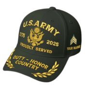 Premium Custom Name, Rank, Embroidered US Veterans Hats CPVC090702, 250th Anniversary, Gift For US Veterans, Gifts On Veterans Day. - Image 3