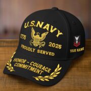 Premium Custom Name, Rank, Embroidered US Veterans Hats CPVC090704, 250th Anniversary, Gift For US Veterans, Gifts On Veterans Day. - Image 7